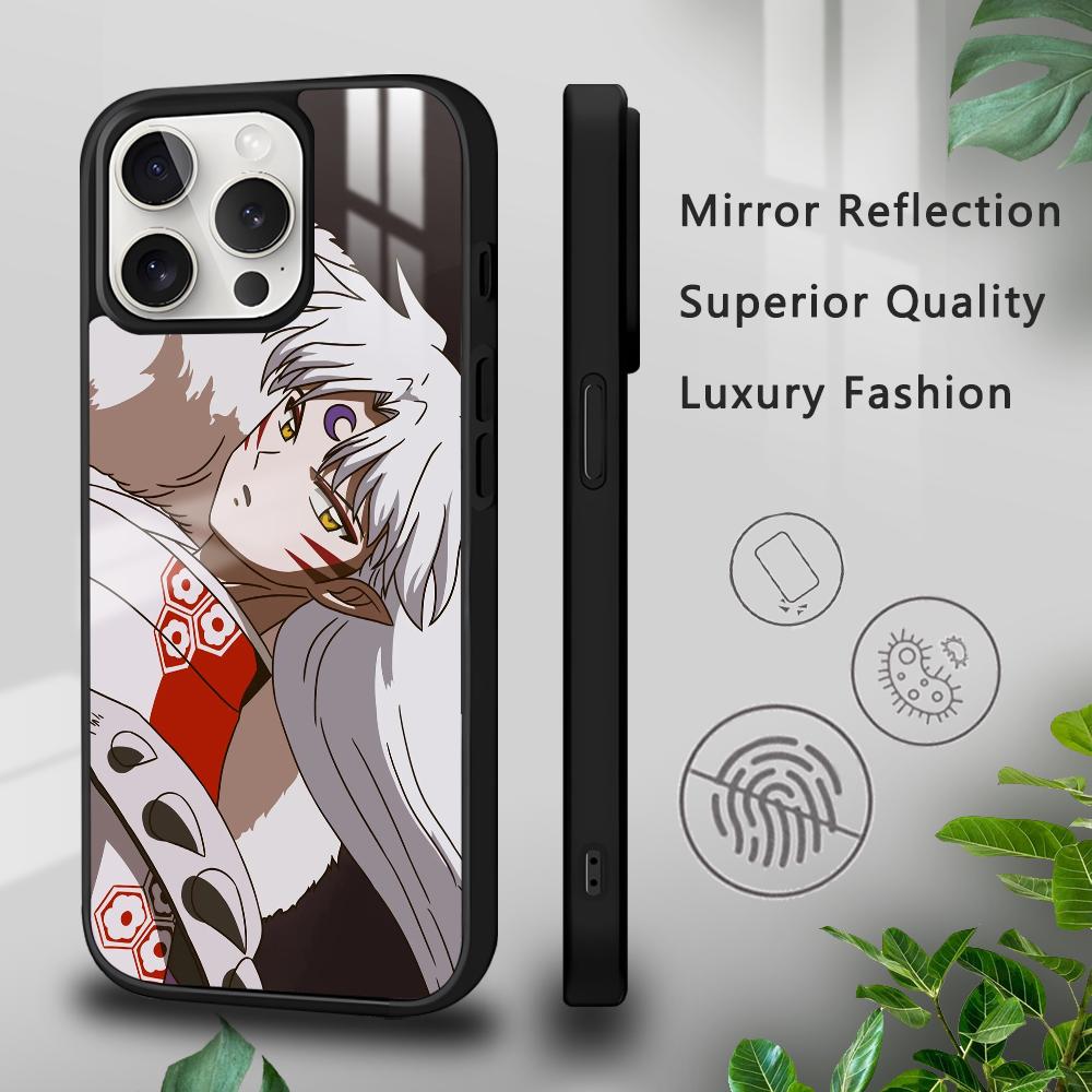 I-Inuyasha S-Sesshomaru Phone Case For iPhone 16 15 14 13 12 11 Pro Xs Max Mini Plus Celulares Hard Funda