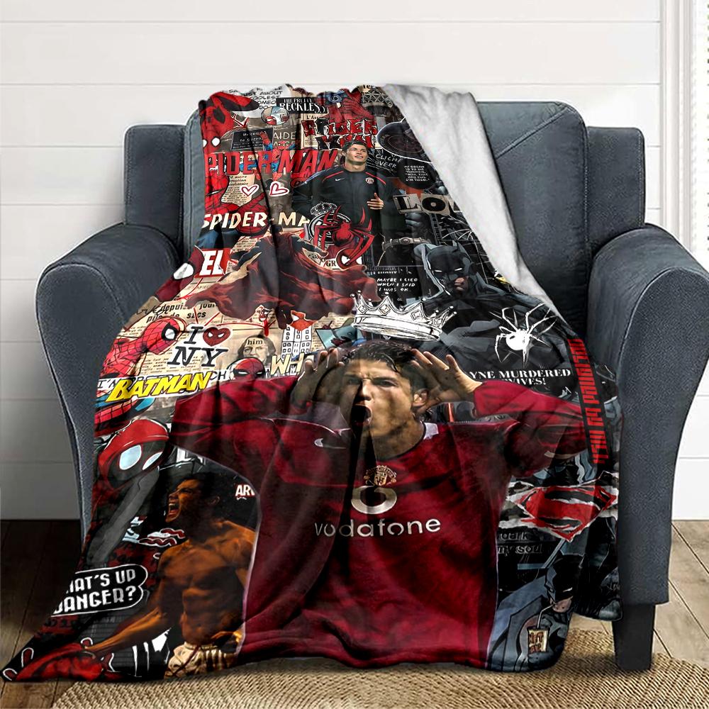 Portugal Football Spirit printed flannel breathable and warm blanket, a stylish home gift, suitable for home, office and bedspread use. 0713a15