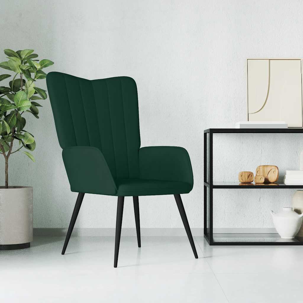 Relax Chair Dark Green Velvet