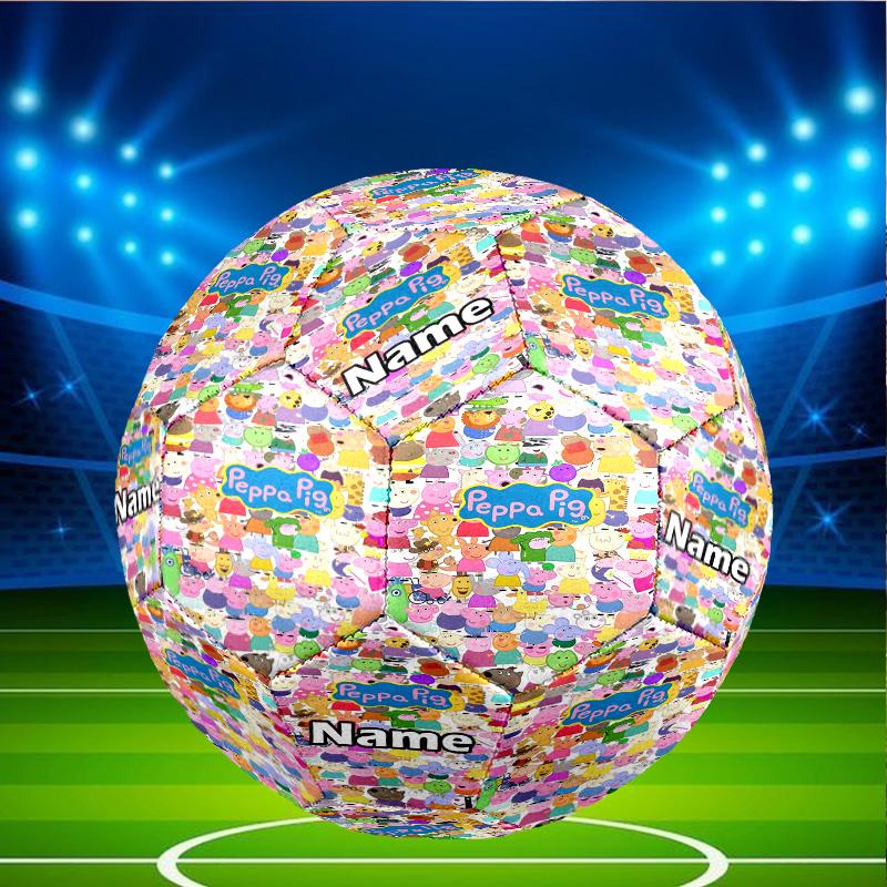 Custom Name Personalized Peppa Pig-A Print Size 5 Soccer Ball Training & Match Football, for Team, Kicking, Gift for Football Enthusiasts
