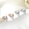 Smyoue 0.5CT 1CT Pear Cut Certified Moissanite Stud Earrings for Women 100% 925 Silver Plated 18k Gold Wedding Jewelry