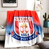 Stoke City Football Club Theme Blanket Suitable For The Sofa Camping And Travel Made Of Soft Flannel Material An Ideal Gift For Occasions Such As Birt