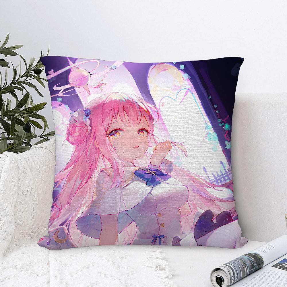 B-Blue Archive Anime Pillow Case Sofa Decorative Home Double-sided Print Plush Square Throw Pillow Covers Cushion Decor Cover