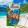 Custom Name Ultrasoft Beach Towel With Pocoyo Themeideal For Pool Camping Diving Perfect Travel Essential Vibrant Beach Towel