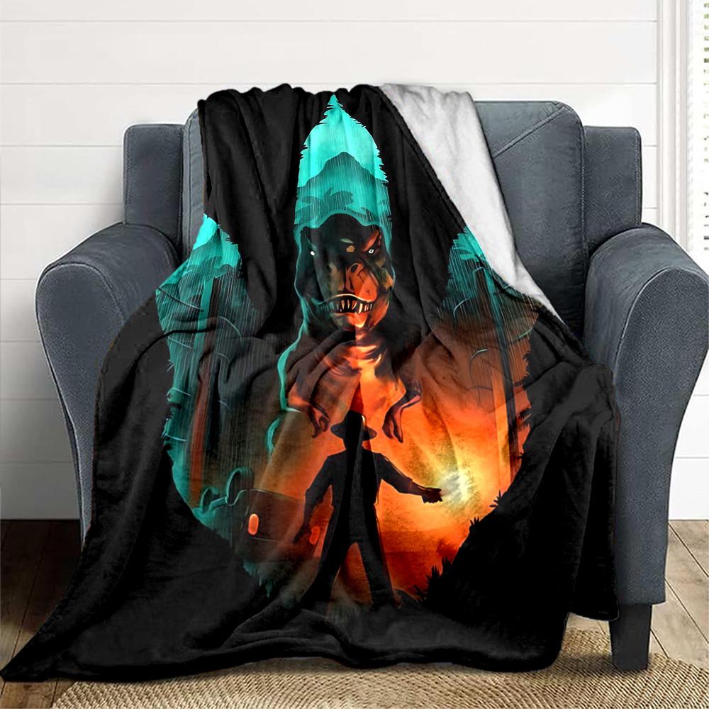 1PC Dinosaur Adventure Blanket Soft Warm All Season Throw for Sofa, Bed, Car, Office Vibrant Colorful Design, Durable & Cozy Gift