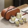 Ru Kiln Kung Fu Travel Tea Set Household Portable Tea Pot Outdoor Camping Portable Kuaike Cup Small Gifts