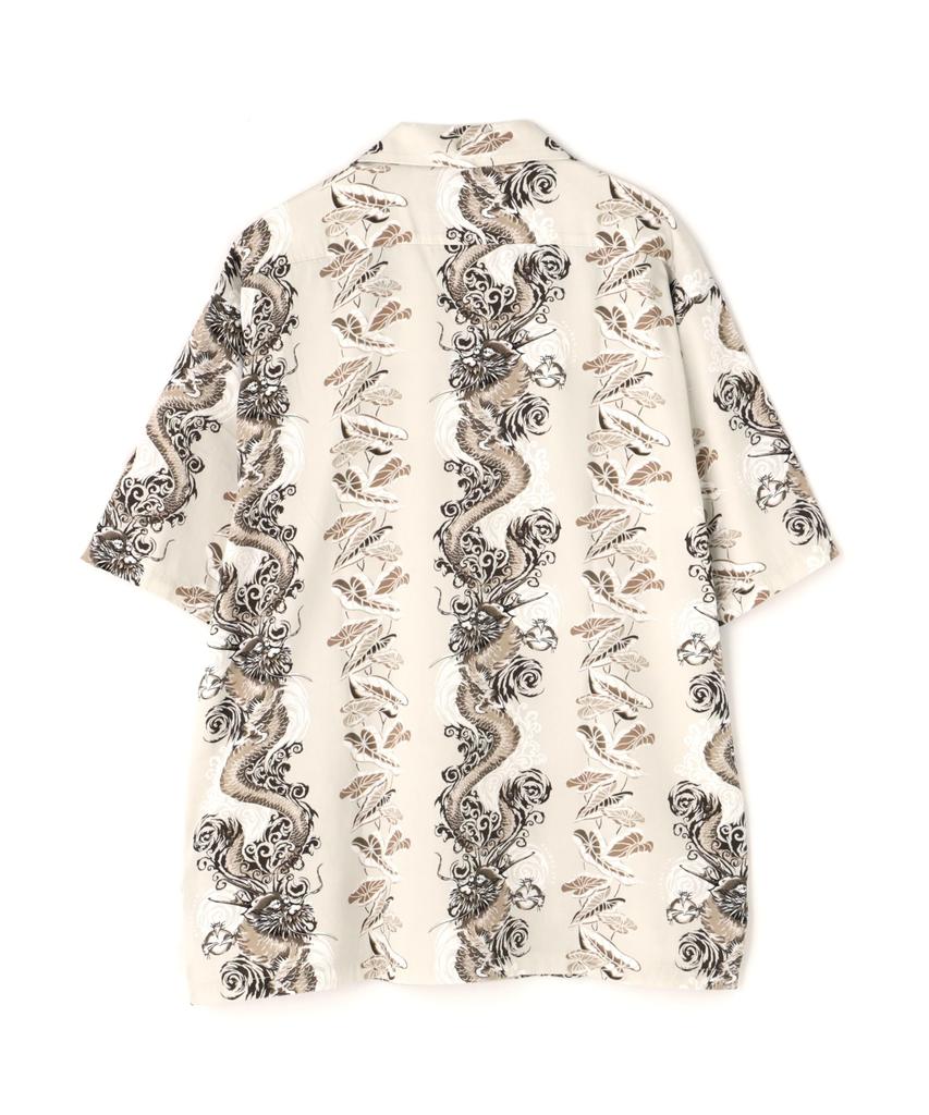 AVIREX Aloha Shirt Dragon Rise Size (WEB&DEPOT Exclusive) Men's L, 414, Natural, 783-5123024