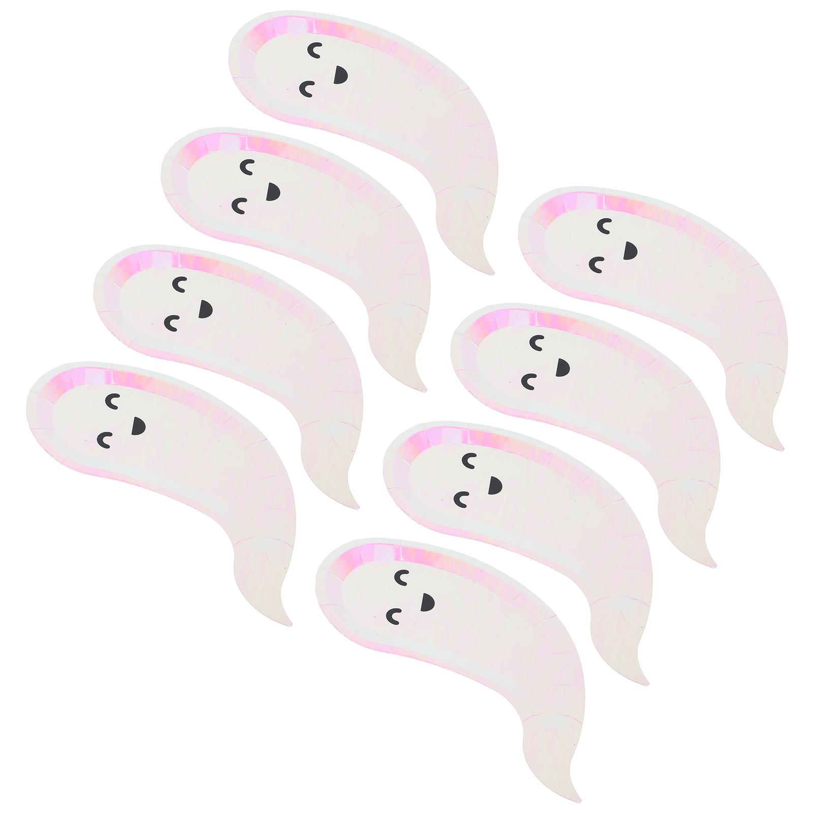 

8 шт. Бумага для тарелки с привидениями на Хэллоуин, украшения для ванной комнаты, обеденный стол, поднос, тарелки для торта на вечеринку