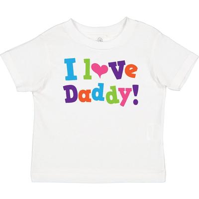 Inktastic I Love Daddy Girls Baby T-Shirt Dad Kids Cute Girl Babys 1st Fathers