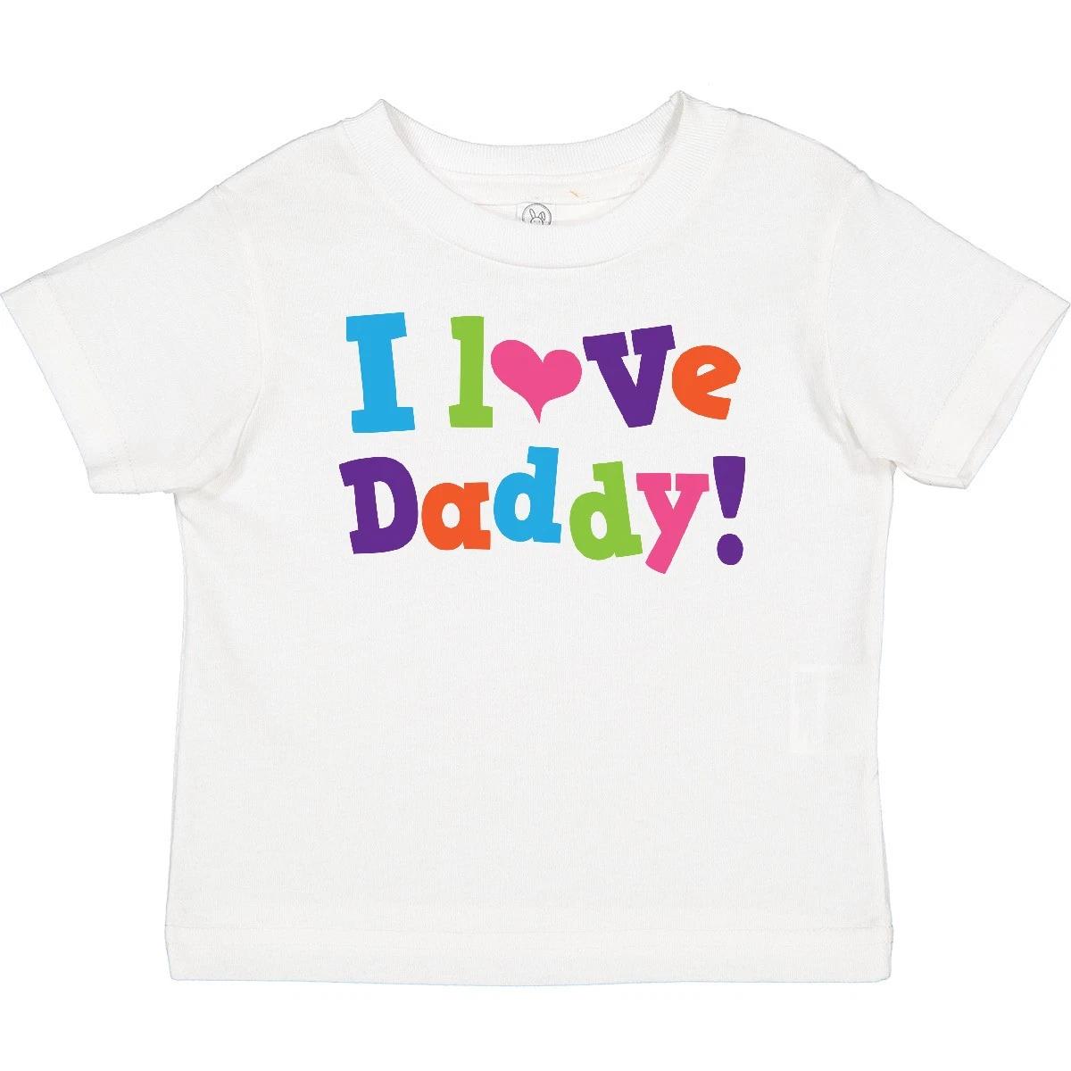 

Inktastic I Love Daddy Girls Baby T-Shirt Dad Kids Cute Girl Babys 1st Fathers 140