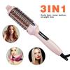 Portable Ionic Straightening Hair Curler Round Brush Hair Styling Tool Electric Infrared Heated Comb Hair Styling Brush