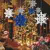 6pcs Christmas 3D Snowflake Charm Christmas Ceiling Decoration For Festive Atmosphere Decoration Festive Decoration