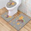 Textured Toilet Three-Piece Floor Mat Bathroom Three-Piece Carpet Doormat