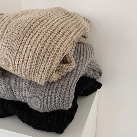 Women Knitted Sweater Coat V-Neck Long Sleeve Open Front Solid