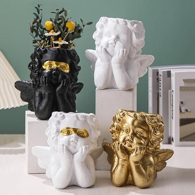 Niedlicher Engel-Blumentopf, Sukkulenten-Topf, Kunstharz-Pflanzgefäß, Wohnkultur, Innendekoration, Desktop-Ornamente, Bonsai-Blumentopf