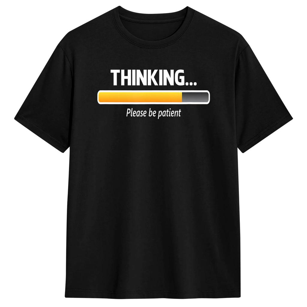 Im Thinking Buffering Processing Funny Stand TShirt Beach  Y2K Basic T Shirts Cotton Harajuku Tshirt For Unisex Print Top Tees