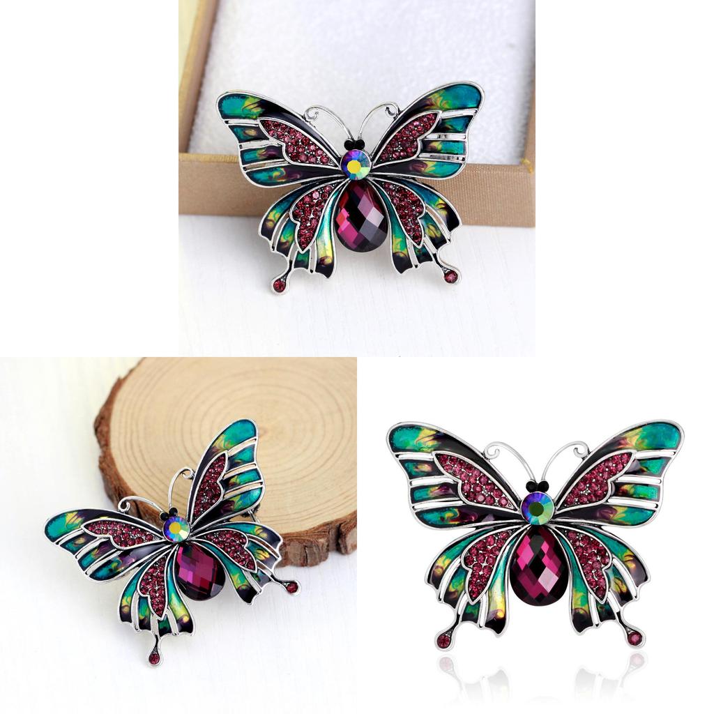 Schmetterlings Broschen Pin Mit Strasssteinen Für Frauen Mode Accessoires