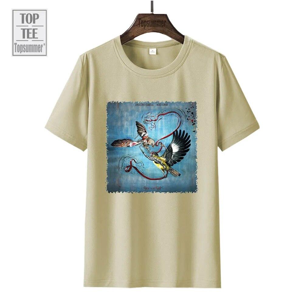 Camiseta do álbum Here We Rest Jason Isbell e a turnê de 400 unidades Camiseta da moda adolescente Harajuku Camiseta de algodão Roupas pretas