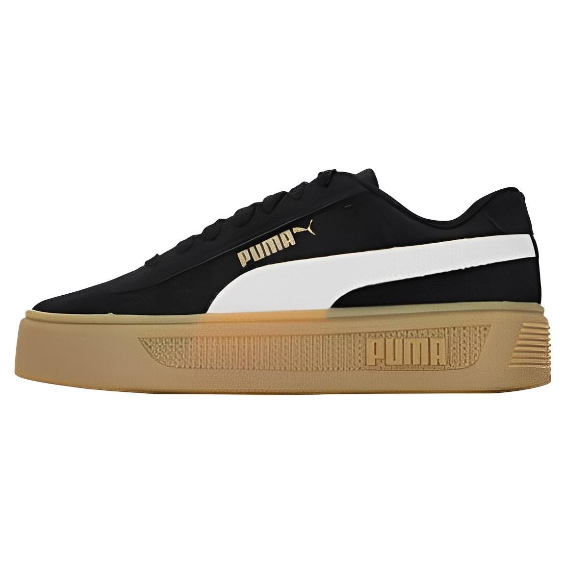 Puma Smash Platform V3 Sd Women s Black White Gold Sneakers 391942-02 EU 38