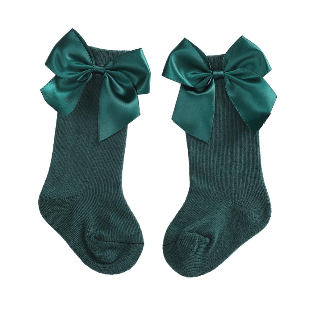Newborn Baby Girls Socks Kids Socks Toddlers Big Bow Knee High Long Soft Cotton Lace Socks Children Socks 0-3Y