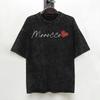Washed T Shirts Morocco Flag Hip Hop Fashion Tshirt Harajuku Moroccan Streetwear Short Sleeve Printed Tee Shirt For Men Women