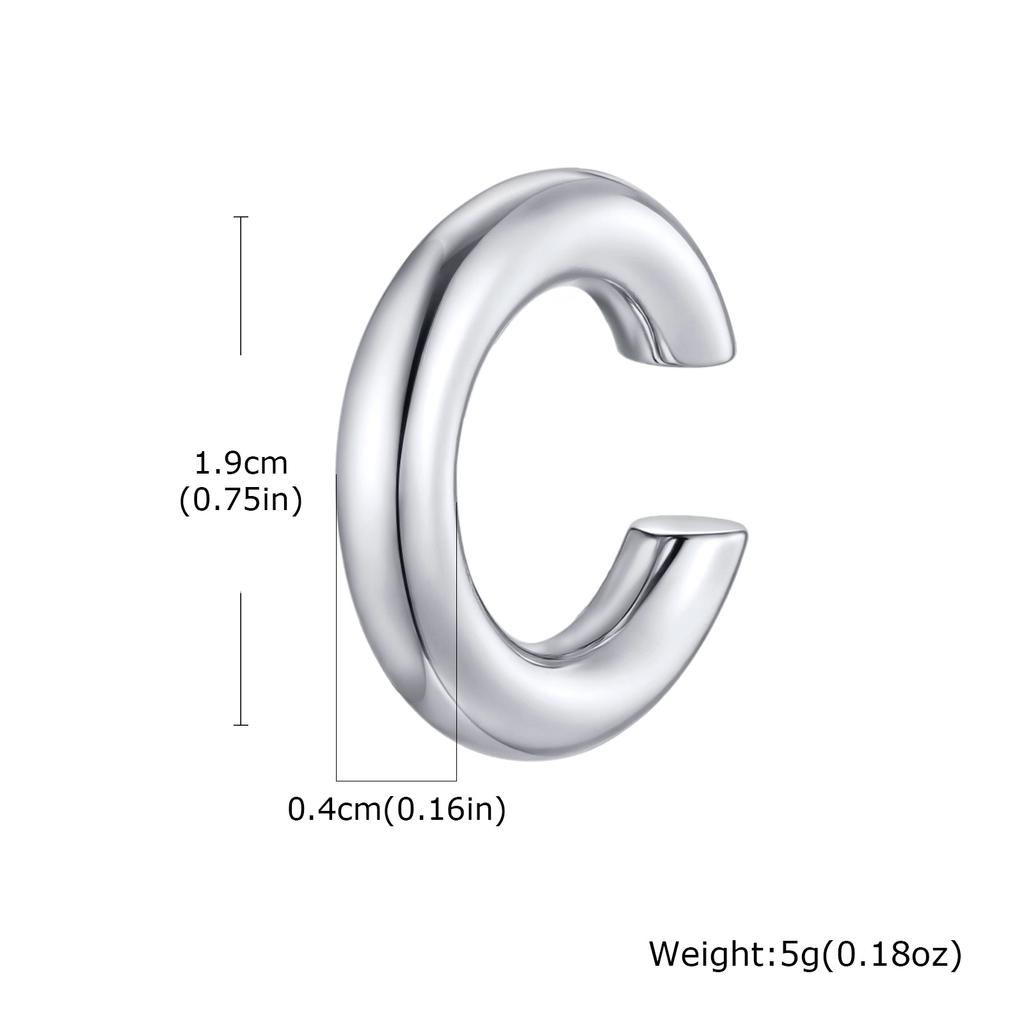 Punk Fake Piercing Ear Bone Clip Clip for Women Girl,Stainless Steel C-shaped Ear Clip,Personality Ear Cuff Jewelry Gift