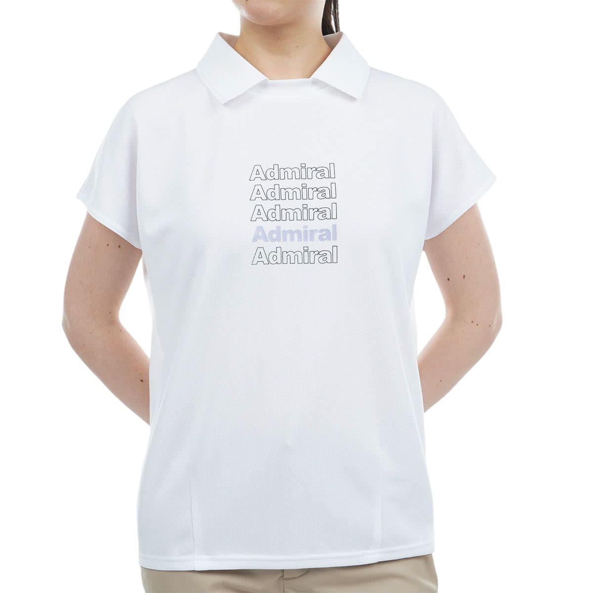 

Admiral Golf ADLA306 Женская рубашка для гольфа с V-образным вырезом, белая