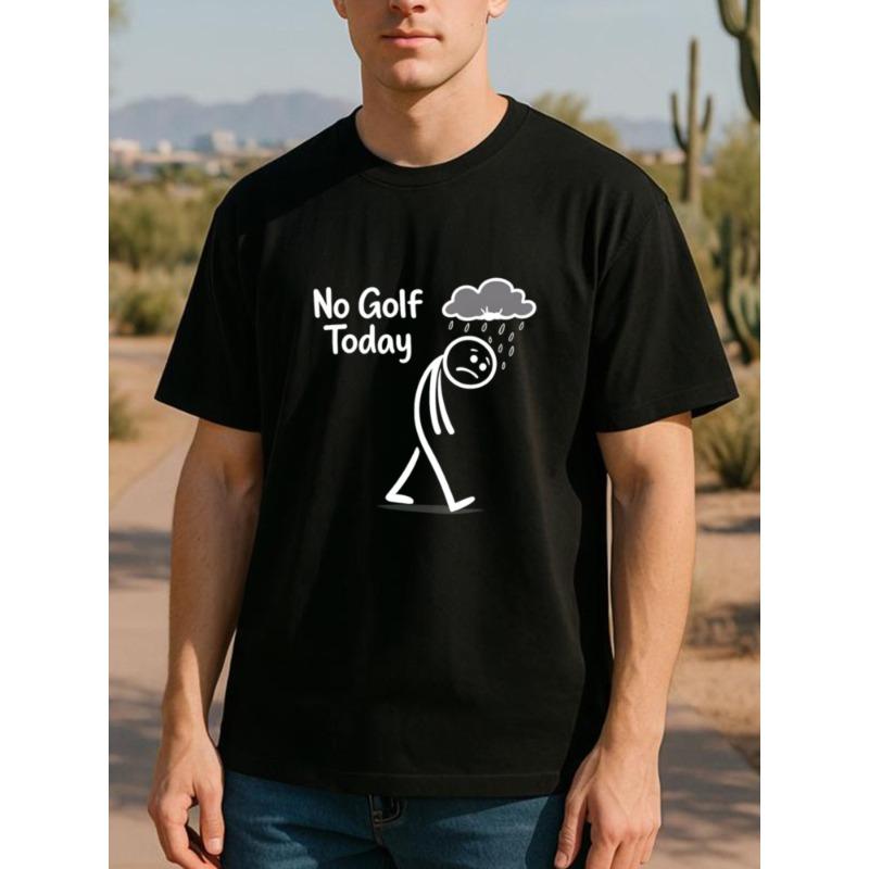 European Size A Humorous Summer Fashion T-Shirt for Frustrated Young Golfers . It'S a Casual Men'S Short-Sleeve Round-Neck Shirt