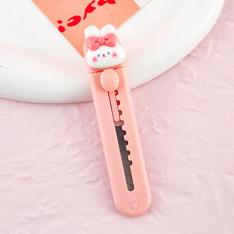 Cute Cartoon Modeling Mini Utility Knife Cinnamoroll Handbook Knife Stationery Handmade Knife Black Beauty Open Express Knife