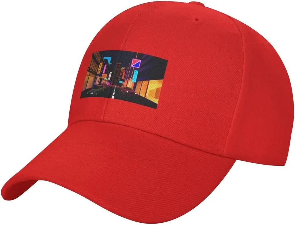 Japanese City Night Street Scenery Baseball Cap Women Men Hats Adjustable Trucker Sun Hat Dad Caps