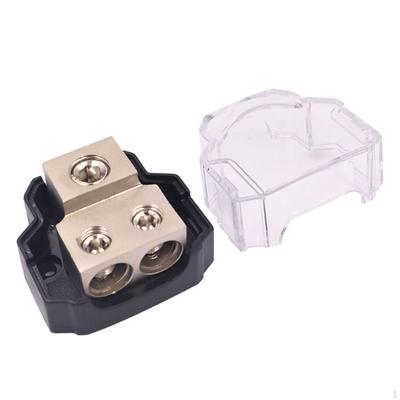 2 Way Amp Power Distribution Block Amplifier Splitter Clear Cover Connecting Lightweight