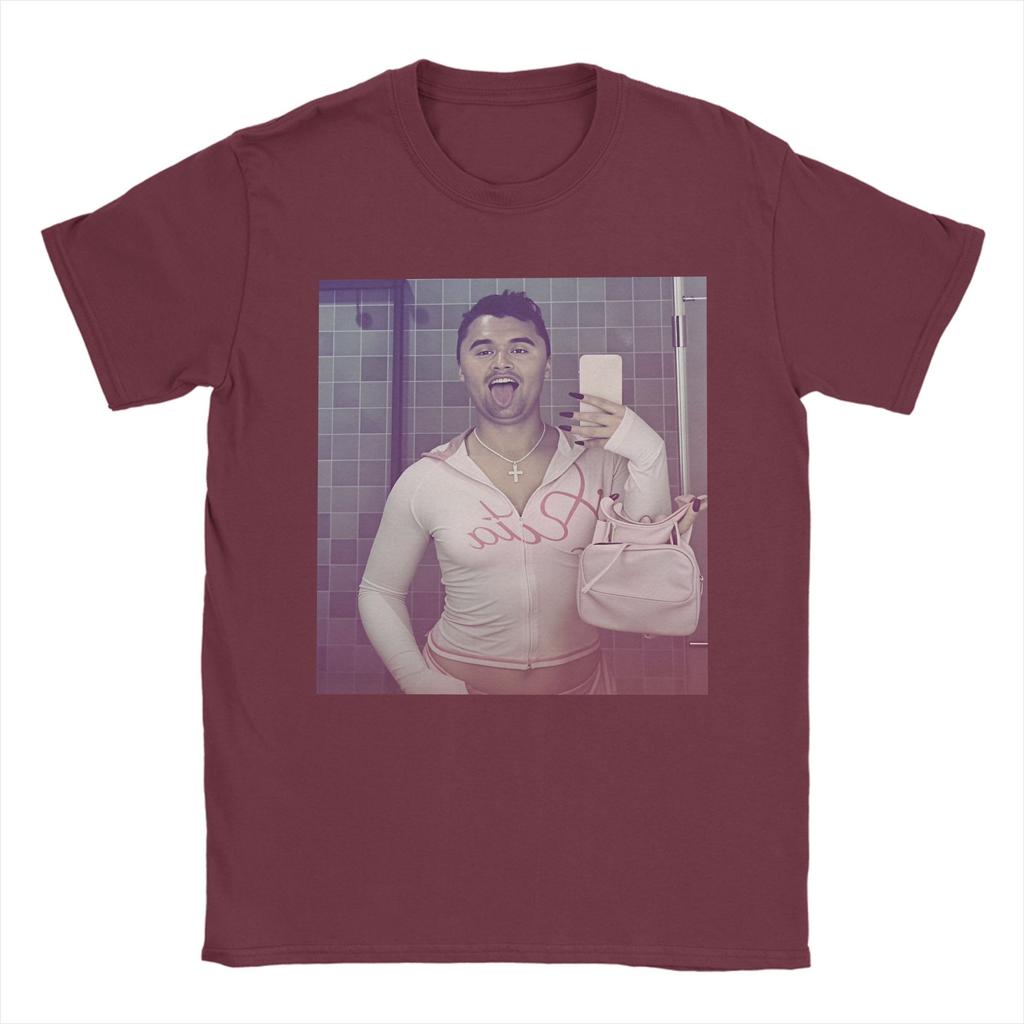 Pink Charlie Kirk T Shirt Beach Y2k Funny T Shirts Cotton Harajuku Tshirt For Couple Short Sleeve Custom Logo Clothes