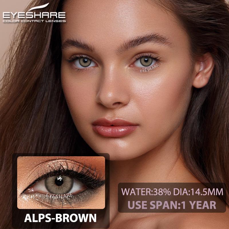 Eyeshare 1 Pair Big Black Color Contact Lenses Natural Gray Lenses Blue Eye Makeup Contacts Yearly Brown Beauty Pupils Eye Cosmetic