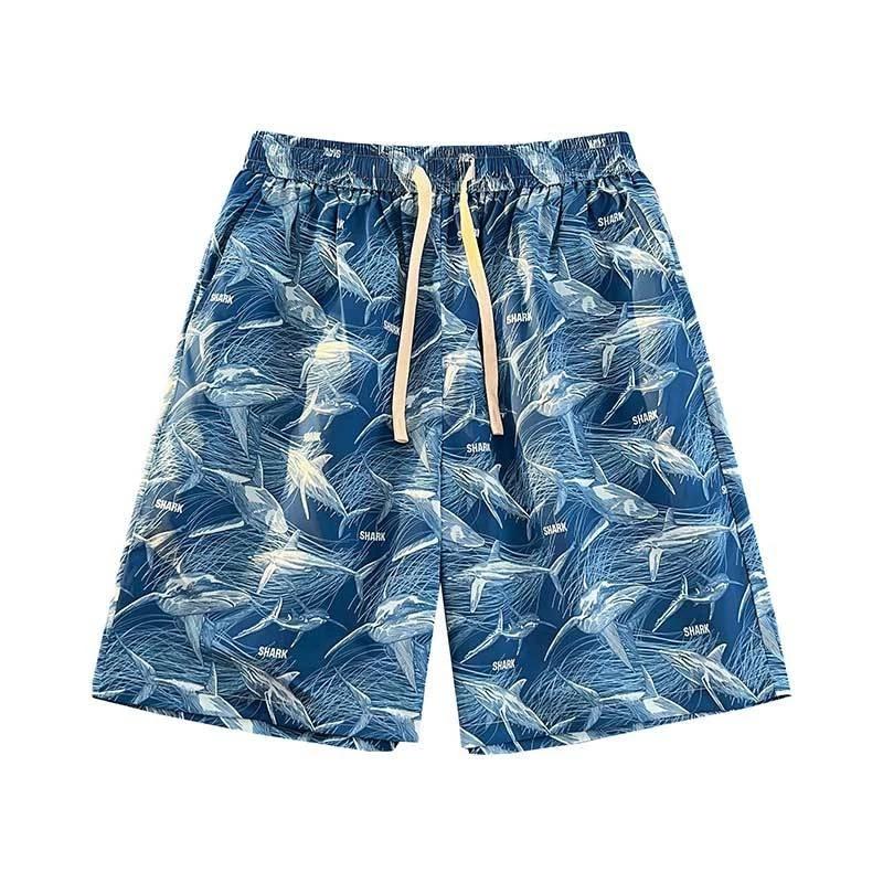 Shark Fish Ocen Sea Boxing Muay Thai Kickboxing Training Shorts Print Martial Art Boxer Unisex Men Women Kid Fighting Fitness Sport Gym Workout