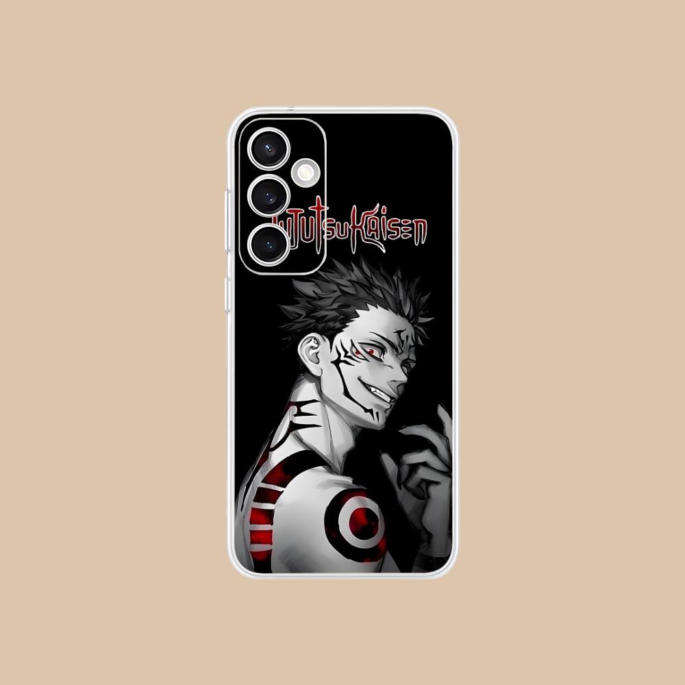 Jujutsu Kaisen Sukuna Mobile Phone Case for Samsung Galaxy S25 S24 S23 S22 S21Plus FE Ultra Clear Colorful Cover Pretty Luxury