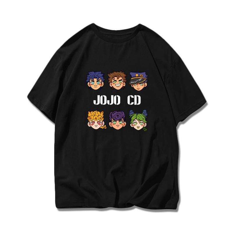 Jojo's Wonderful Adventure Empty Strip Xu Lun Stone Sea Sports Pure Cotton T-shirt Super Hot Men and Women Short-sleeved T-shirt