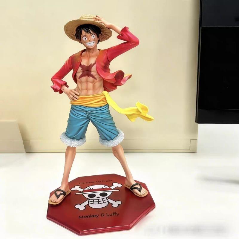 ONE PIECE Dry Tide Play Press Hat Ghost Island Luffy Figure, Four Emperors Luffy Straw Hat Group Animation Nautical King Sauron