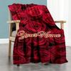 Rose Personalized Text Blanket Cozy Personalized Blanket Warmthful Decor Perfect for Picnics Living Room Office Nap Four Seasons Universal