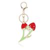 Strawberry European Style Keychain With Beer Opener Zinc Alloy Portable Key Accessory For Travel And Gift