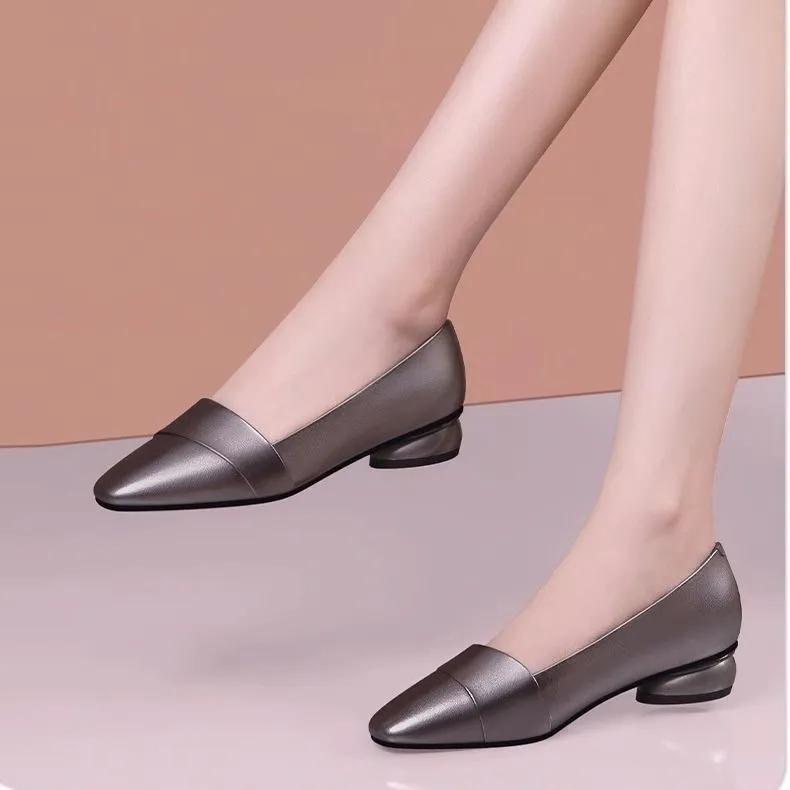 zapato negro tacon women cute sweet high quality green slip on heel pumps for party ladies casual comfort shoes a6123