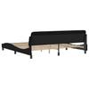 Bed Frame  Dover  Black 193 x 203 cm Faux Leather