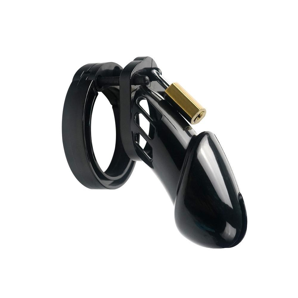 Male Chastity Standard Cage Equipped with 5 Rings of Different Sizes and A Brass Lock To Secure The Male Urethra Adult Sex Toys