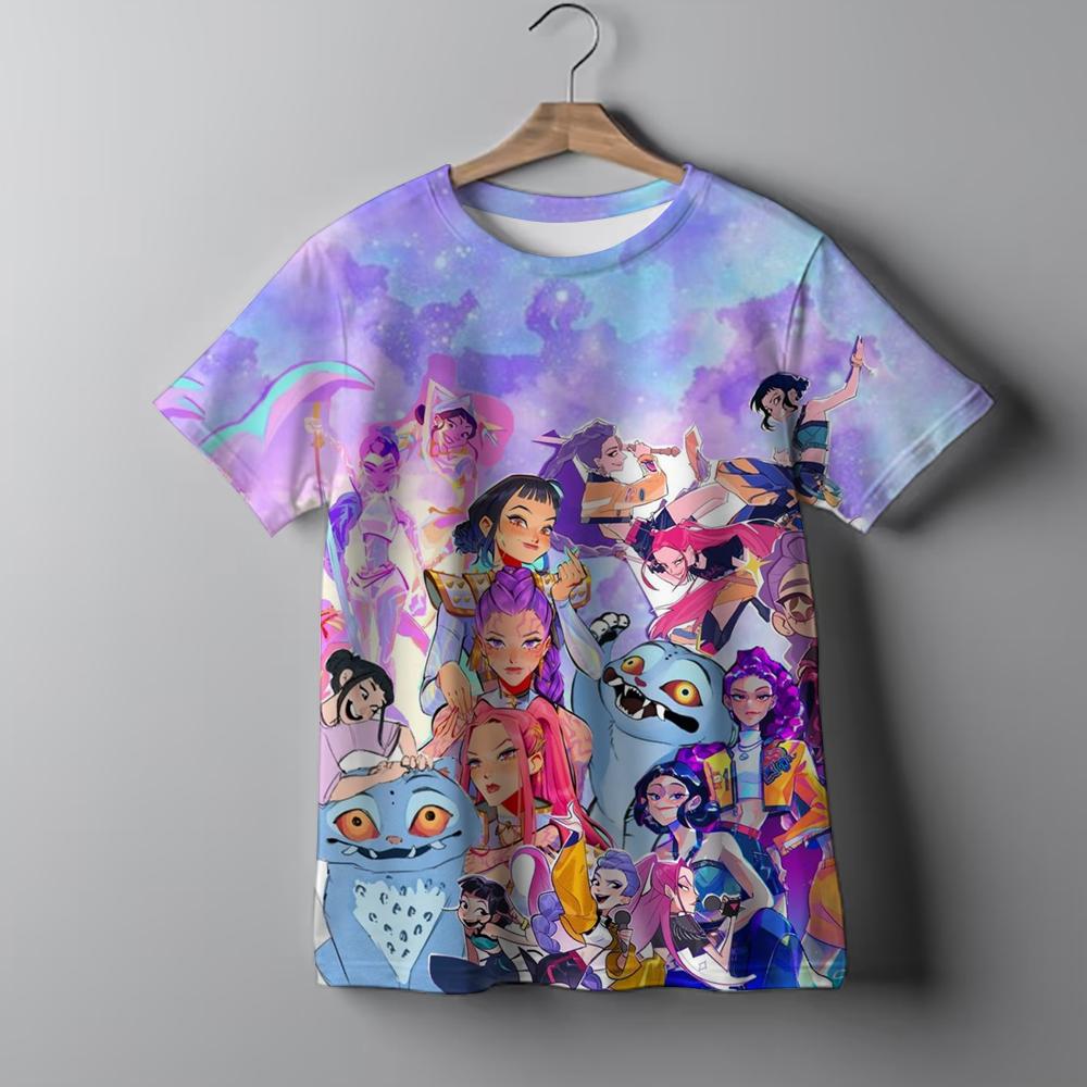 Gyermekruházat KPop Démonvadászok Rajongói Ajándékok Gyerek Póló Divatos Alkalmi Felsők 2025 Forró Film Puha Kislány Póló