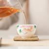 Ice Type Jade Porcelain Hand-painted Teacup Handmade Flower Rhyme Single Cup Home Office Kung Fu Tea Cups