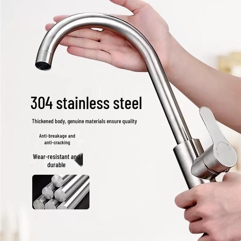Xiangzhuo 304 Stainless Steel Kitchen Faucet