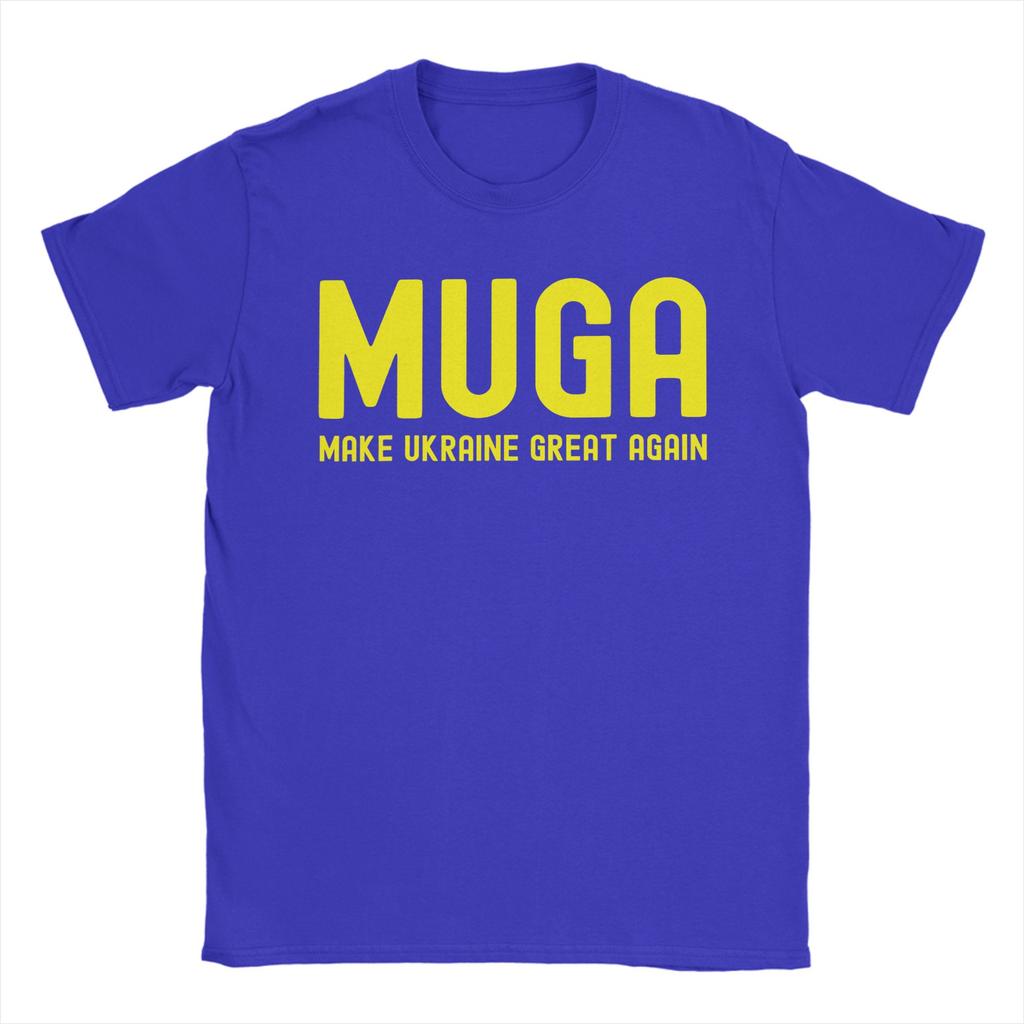 MUGA Make Ukraine Great Again TShirts Men Novelty 100 Cotton Tees Crew Neck Short Sleeve T Shirt Party Tops