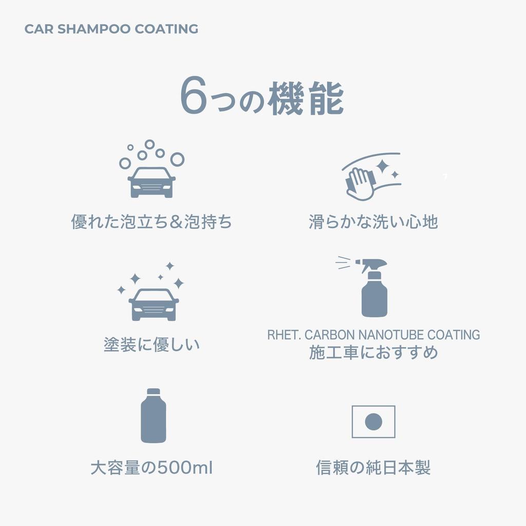 RHET. Car Shampoo, For Coated Cars, Large Capacity, "Does Not Put Any Burden On