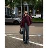 Women'S Lapel Zipper Pocket Long Sleeve Jacket