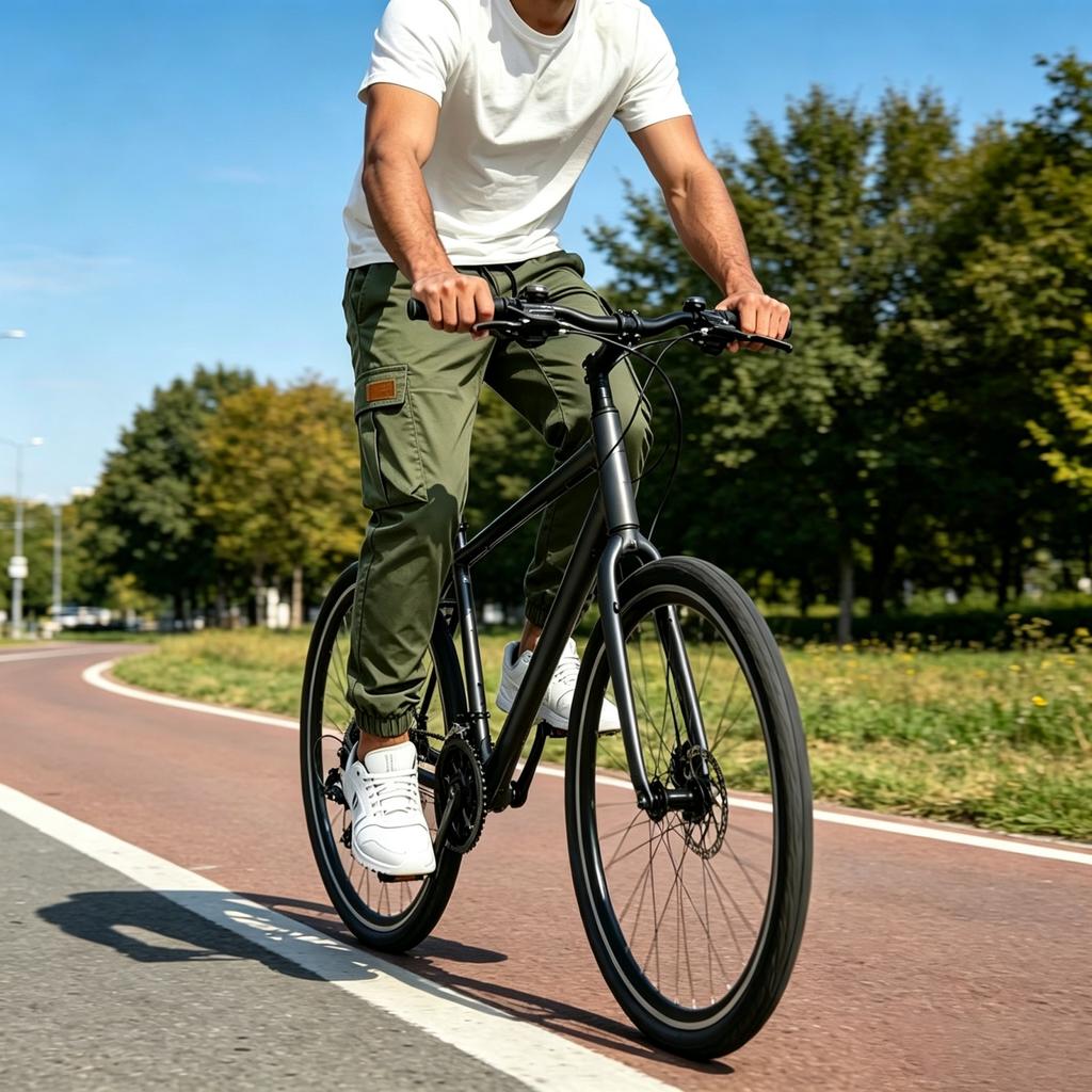 Men's Tapered Cargo Pants with Multi-Pockets Casual Athletic Joggers for Wear