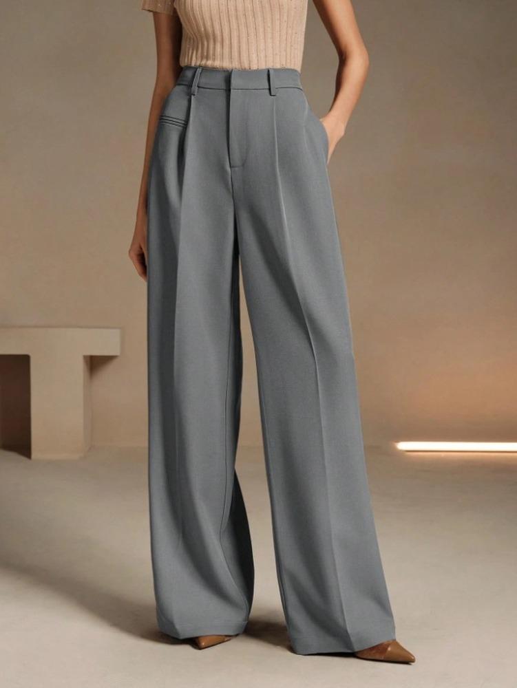 2026 New Fashion Loose Women Long Pants Autumn and Winter New Straight Mopping Drape Suit Pants Casual Commuter High Waisted Trousers